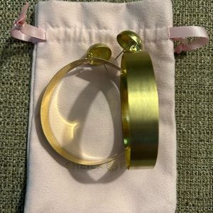 Sheila Fajil large hoops Gold. 3.25” Excellent condition. Worn once.